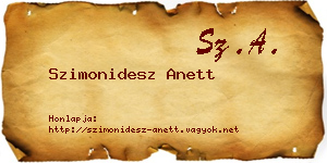 Szimonidesz Anett névjegykártya