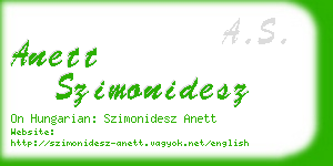 anett szimonidesz business card